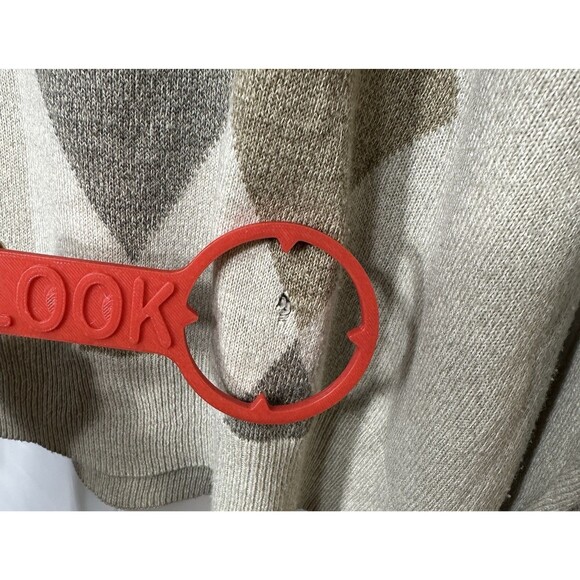 System Collection Sweater XXL Men's Argyle Diamond Print Crew Long SL Casual - Picture 2 of 8